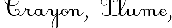 Crayon, Plume, Seyes font preview