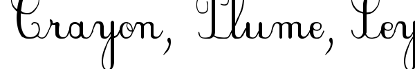 Crayon, Plume, Seyes font preview