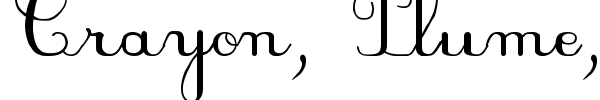 Crayon, Plume, Seyes font preview