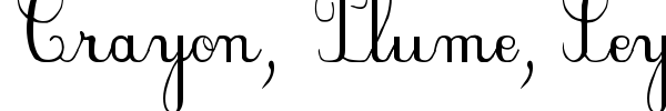 Crayon, Plume, Seyes font preview