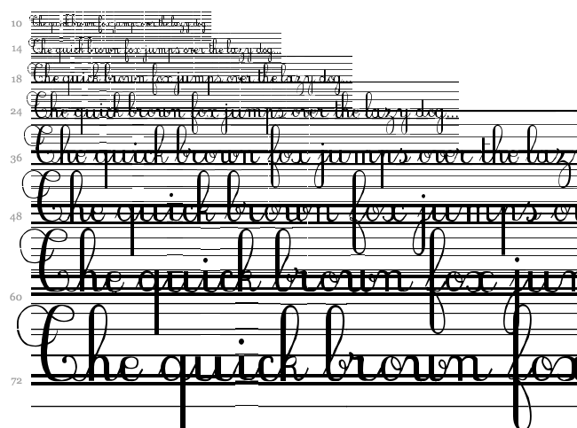 Crayon, Plume, Seyes font waterfall
