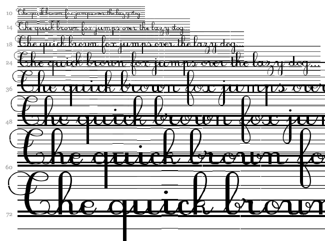 Crayon, Plume, Seyes font waterfall