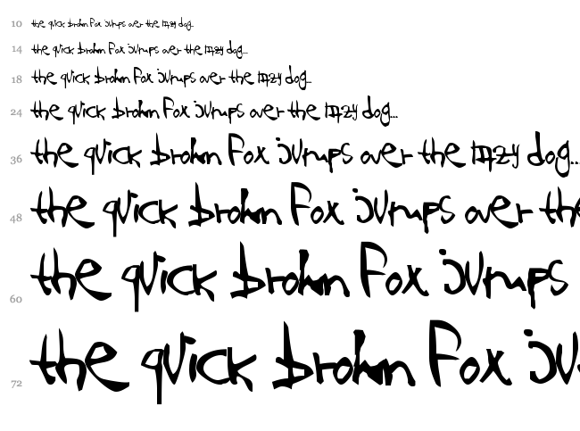 123 and... font waterfall