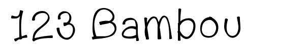 123 Bambou font