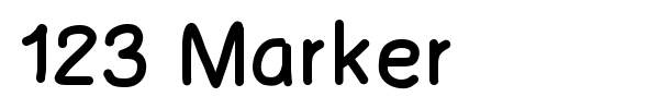 123 Marker font
