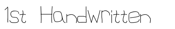 1st Handwritten font