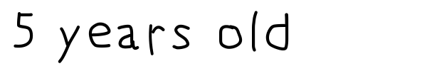 5 years old font