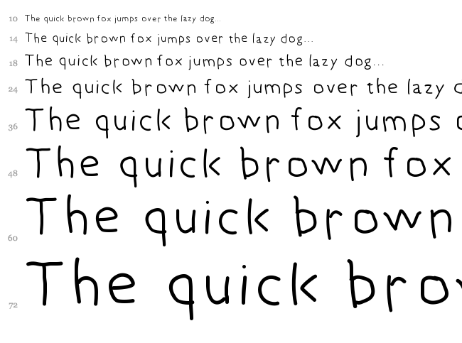 5 years old font waterfall