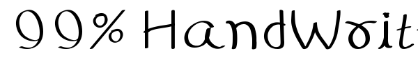 99% HandWritting font