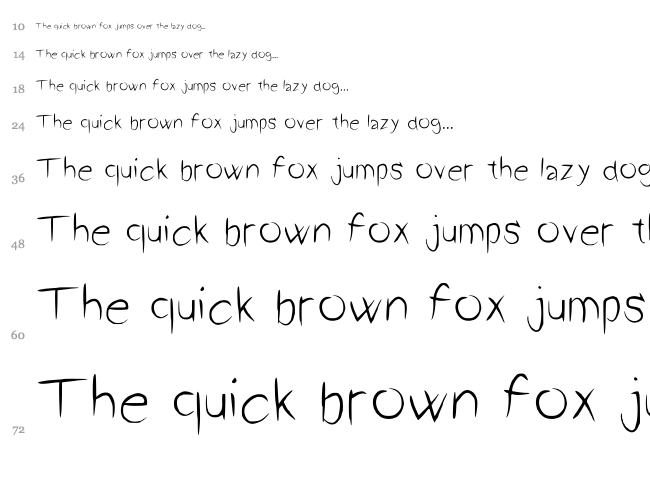 A2 Script font waterfall
