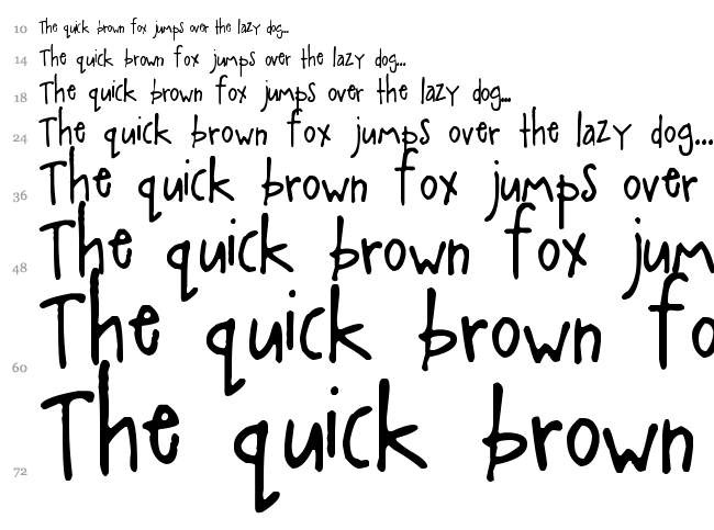 A Little Pot font waterfall