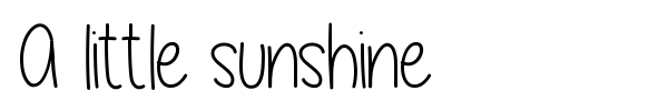 A little sunshine font