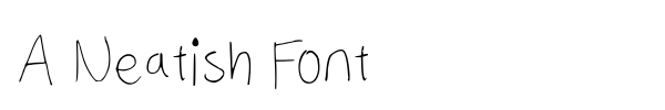 A Neatish Font font preview
