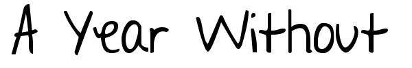A Year Without Rain font