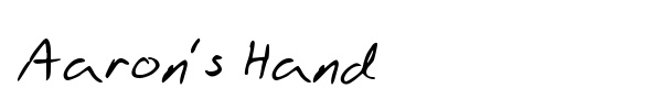 Aaron's Hand font