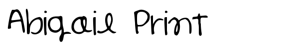 Abigail Print font