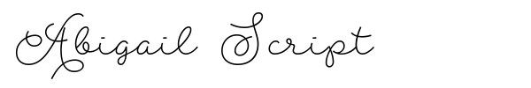 Abigail Script font preview