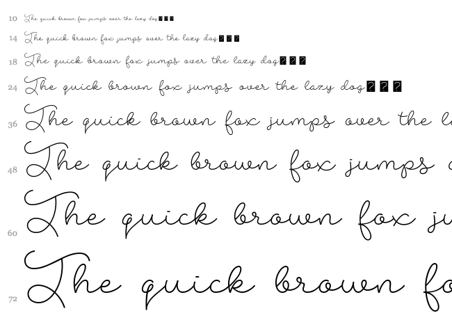 Abigail Script font waterfall