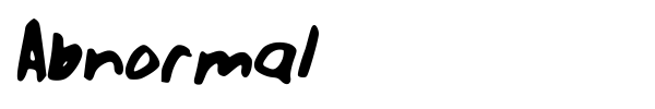 Abnormal font