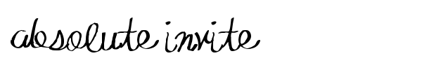 Absolute Invite font