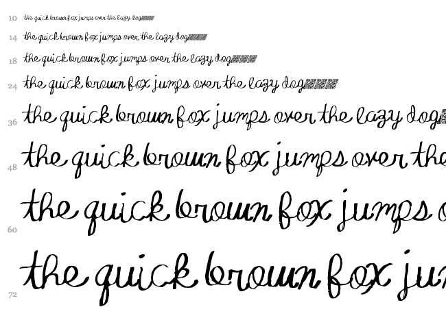 Absolute Invite font waterfall