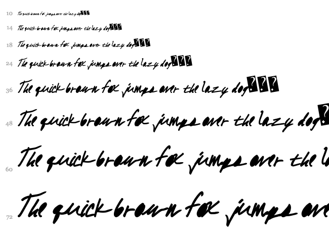 Absolute Money font waterfall