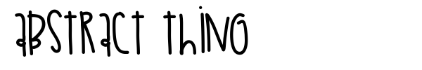 Abstract Thing font