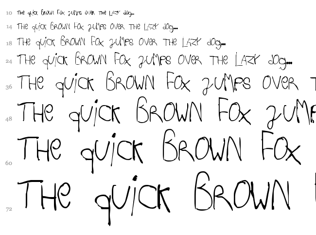 Acki Preschool font waterfall
