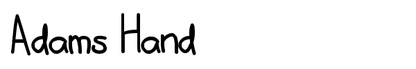 Adams Hand font