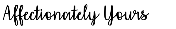 Affectionately Yours font