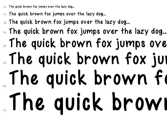 A Hint of Sass font waterfall
