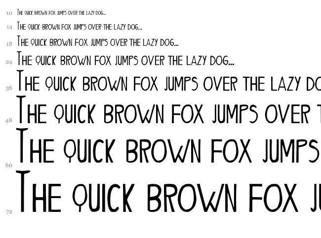 Aiden font waterfall