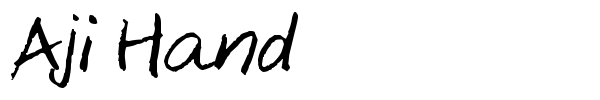 Aji Hand font