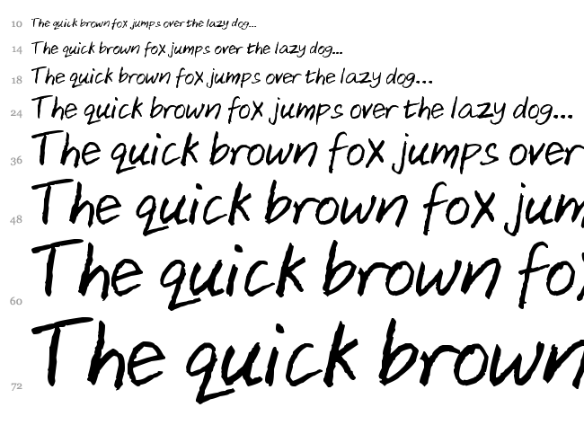 Aji Hand font waterfall