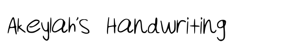 Akeylah's Handwriting font