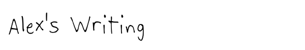 Alex's Writing font