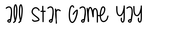 All Star Game Yay font