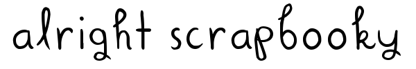 Alright Scrapbooky font