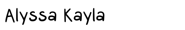 Alyssa Kayla font