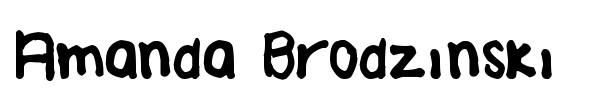 Amanda Brodzinski font