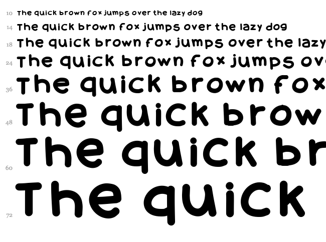 A Mano Blaxtendida font waterfall