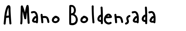 A Mano Boldensada font