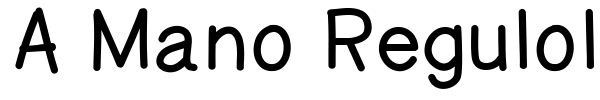 A Mano Regulold font