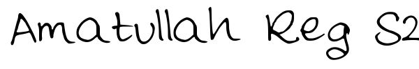 Amatullah Reg S2014 font