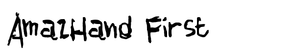 AmazHand First font