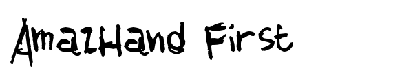 AmazHand First font preview
