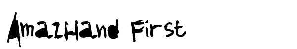 AmazHand First font preview