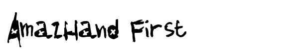 AmazHand First font preview