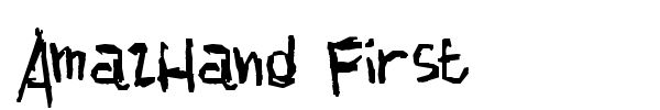AmazHand First font preview