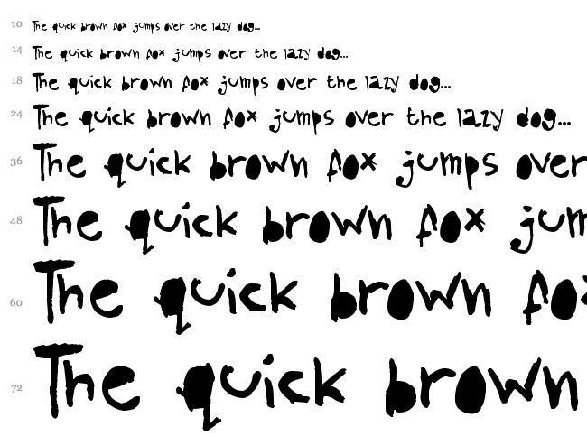 AmazHand First font waterfall